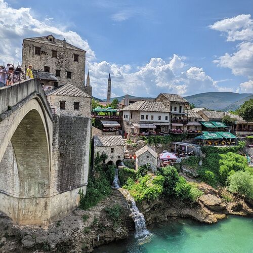 Mostar bridge in Bosnia